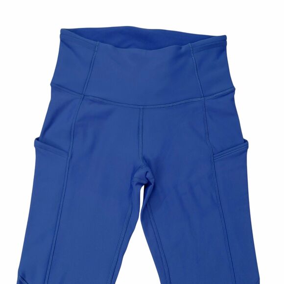 Lululemon Tights Womens 4 Blue Mid Rise Full Length Fast Free Athleisure Running - Picture 4 of 13